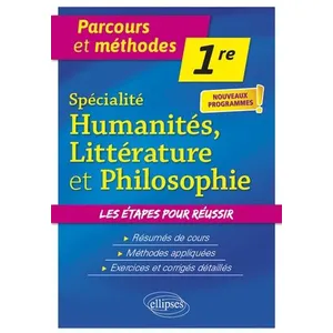 Ellipses Spécialité Humanités, Littérature et Philosophie - Première - nouveaux programmes pas cher