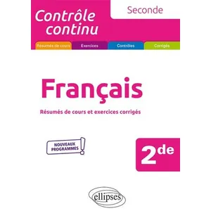 Ellipses Français - Seconde - nouveaux programmes pas cher