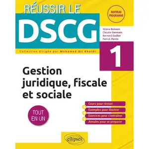 Ellipses UE1 - Gestion juridique, fiscale et sociale pas cher