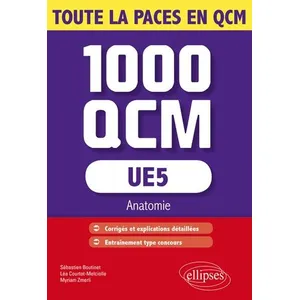 Ellipses UE5 - 1000 QCM - anatomie - tout le cours en QCM pas cher