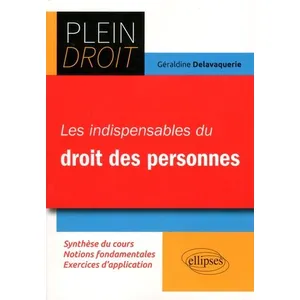 Ellipses Les indispensables du droit des personnes pas cher