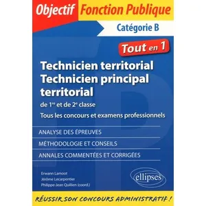 Comparateur de prix : Ellipses Technicien territorial et technicien principal de 1re et de 2e classe. Tous les concours et examens professionnels