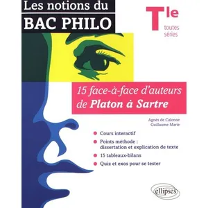 Comparateur de prix : Ellipses Les notions du BAC philo en débat - 15 face-à-face d'auteurs de Platon à Sartre