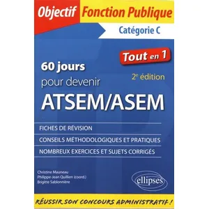 Ellipses 60 Jours Pour Devenir Atsem/Asem - Catégorie C pas cher