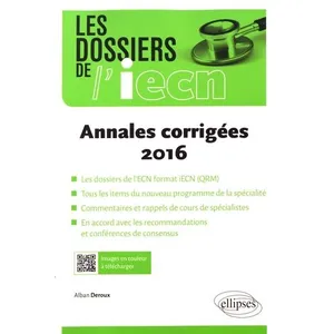 Ellipses ECNi Annales corrigées 2016 pas cher