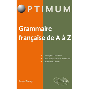 Comparateur de prix : Ellipses Grammaire française de A à Z