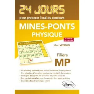 Ellipses Physique - Concours Mines-Ponts, Filière Mp pas cher
