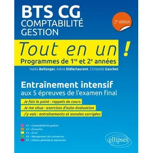 Ellipses Tout-en-un BTS : BTS comptabilité gestion - programme 1re et 2e années pas cher