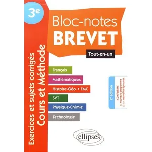 Ellipses Bloc-Notes Brevet 3e - Tout-En-Un pas cher