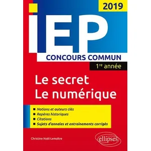 Ellipses Concours commun IEP 2019. 1re année. Synthèse sur les deux thèmes pas cher