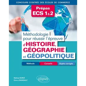Ellipses Méthodologie pour réussir l'épreuve d'Histoire-Géographie et ... pas cher