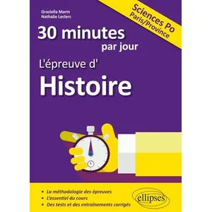 Comparateur de prix : Ellipses 30 minutes par jour d'Histoire - entrée Sciences Po