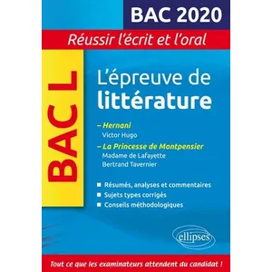 Comparateur de prix : Ellipses Épreuve de littérature Bac 2019-2020