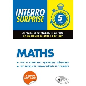 Comparateur de prix : Ellipses Maths 5e - Tout le cours en 71 questions/réponses et 200 exer...