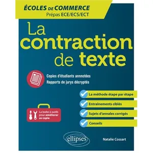 Comparateur de prix : Ellipses La contraction de texte : écoles de commerce, prépas ECE, ECS, ECT