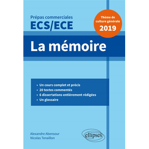 Comparateur de prix : Ellipses Thème de culture générale - Prépas commerciales ECS / ECE 2019
