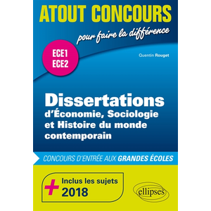 Ellipses Dissertations d'ESH - prépas ECE1 et ECE2 - inclus les sujets 2018 pas cher