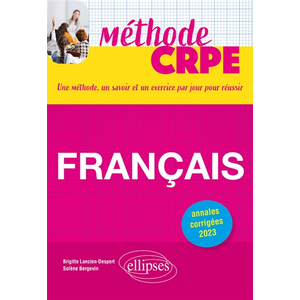 Comparateur de prix : Ellipses Français - CRPE: Annales corrigées 2022-2023 (Méthode CRPE)