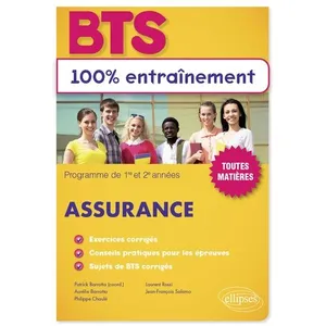 Comparateur de prix : Ellipses BTS assurance : programme de 1re et 2e années : toutes matières