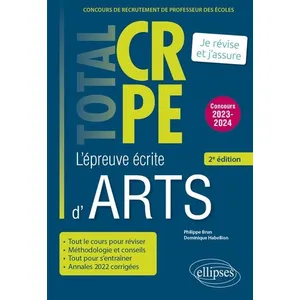 Comparateur de prix : Ellipses Réussir l'épreuve écrite d'arts : CRPE - nouveau concours (édition 2022)