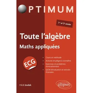 Comparateur de prix : Ellipses Toute l'algèbre - ECG maths appliquées