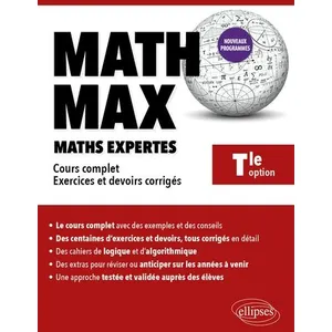 Ellipses Mathématiques Expertes Tle Option - Cours Complet - Exercices Et Devoirs Corrigés pas cher
