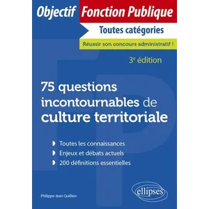 Comparateur de prix : Ellipses 75 questions incontournables de culture territoriale broché