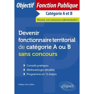 Comparateur de prix : Ellipses Devenir fonctionnaire territorial de catégorie A ou B sans concours
