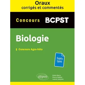 Comparateur de prix : Ellipses Biologie - BCPST - concours agro-véto - oraux corrigés et commentés