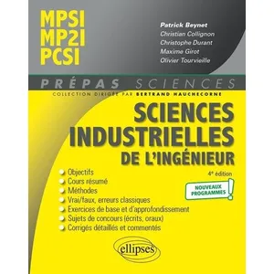 Comparateur de prix : Ellipses Sciences industrielles de l'ingénieur MPSI - MP2I - PCSI - Programme 2021