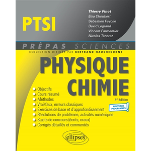 Comparateur de prix : Ellipses Physique-chimie - PTSI - nouveaux programmes