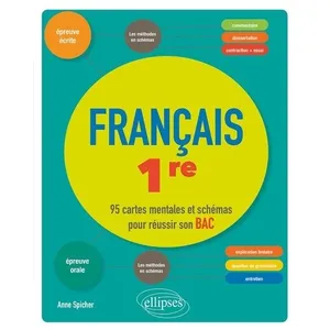Comparateur de prix : Ellipses Français, Première. 95 cartes mentales et schémas pour réussir son bac
