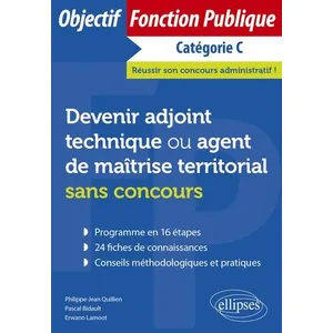 Comparateur de prix : Ellipses Devenir adjoint technique ou agent de maîtrise territorial sa...