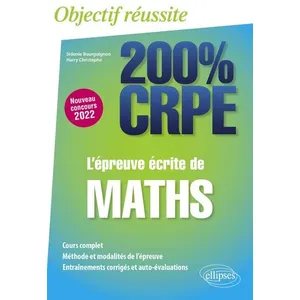 Comparateur de prix : Ellipses L'épreuve écrite de maths - CRPE Nouveau concours 2022 broché