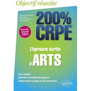 Ellipses L'épreuve écrite d'arts - CRPE Nouveau concours 2022 pas cher