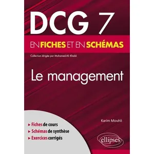 Ellipses DCG 7 - Le management en fiches et en schémas pas cher