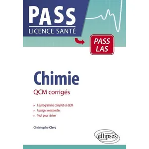 Comparateur de prix : Ellipses Chimie : QCM corrigés : Pass LAS