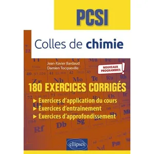 Comparateur de prix : Ellipses Colles de chimie - PCSI - Programme 2021