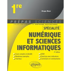 Ellipses Spécialité Numérique et sciences informatiques - Première pas cher