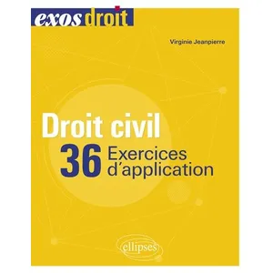 Ellipses Droit civil. 36 exercices d'application pas cher