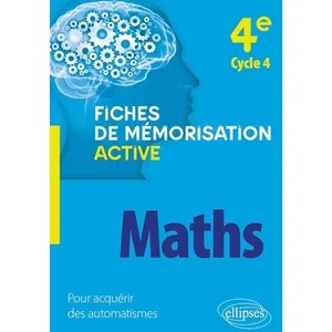 Comparateur de prix : Ellipses Mathématiques - 4e cycle 4 (Fiches de mémorisation active)