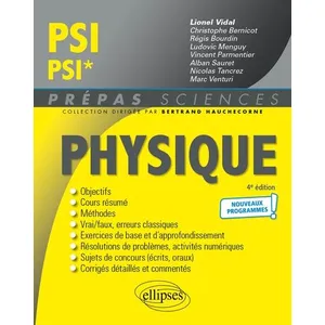 Comparateur de prix : Ellipses Physique : PSI/PSI* - programme 2022 (4e édition)