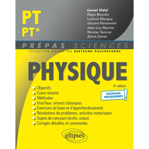 Comparateur de prix : Ellipses Physique PT/PT* - Programme 2022 (Prépas Sciences)