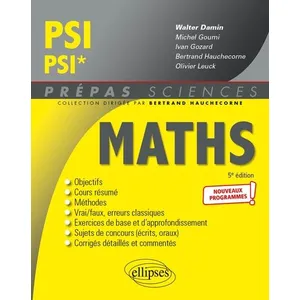 Comparateur de prix : Ellipses Mathématiques PSI/PSI* - Programme 2022 (Prépas Sciences)
