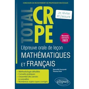 Ellipses L’épreuve orale de leçon mathématiques et français pas cher