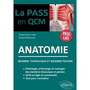 Ellipses QCM d'anatomie - Membre thoracique et membre pelvien pas cher