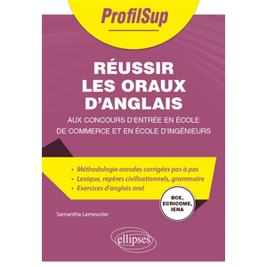 Comparateur de prix : Ellipses Réussir les oraux d anglais aux concours d entrée en école de...