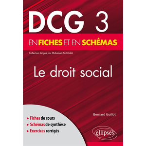 Ellipses DCG 3 - Le Droit social en fiches et en schémas broché