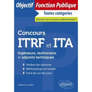 Ellipses Concours ITRF et ITA : ingénieurs, techniciens et adjoints techniques pas cher