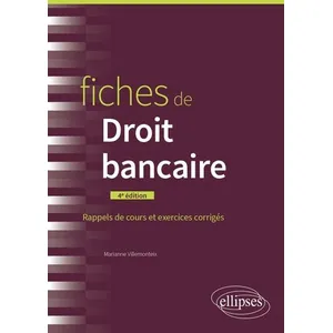 Ellipses Fiches de Droit bancaire pas cher